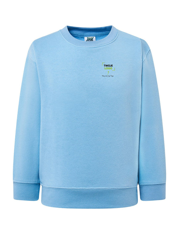 Bluza dziecięca z haftem logo — bawełna z poliestrem 290 g · JHK SWRK 290