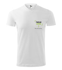 Heavy V-neck — biały