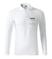 Pique Polo LS — biały