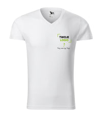 Slim Fit V-neck — biały