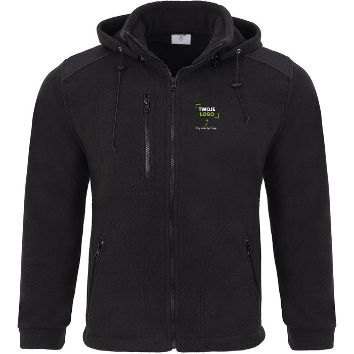 Polar męski z haftem logo — poliester 350 g · JHK FLRA 340 BUS HOOD