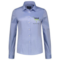 Fitted Stretch Blouse — blue (3)