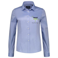 Fitted Stretch Blouse — blue
