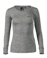 Merino Rise LS — ciemnoszary melanż