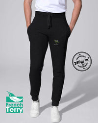 SW PANTS CUFF FRENCH TERRY 240 — czarny