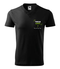 V-neck — czarny