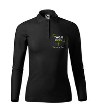 Pique Polo LS — czarny