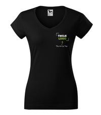 Fit V-neck — czarny