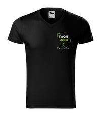Slim Fit V-neck — czarny