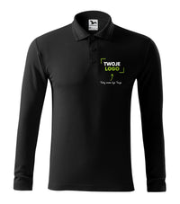 Pique Polo LS — czarny