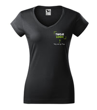 Fit V-neck — ebony gray