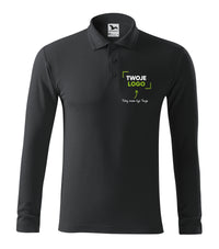 Pique Polo LS — ebony gray