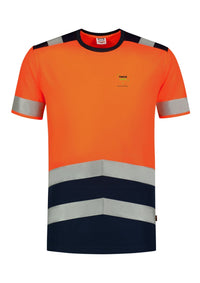 T-Shirt High Vis Bicolor — fluorescencyjny pomarańczowy