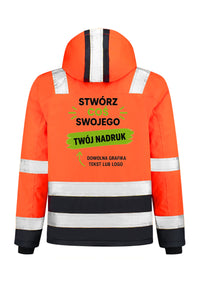 Midi Parka High Vis Bicolor — fluorescencyjny pomarańczowy (2)