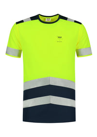 T-Shirt High Vis Bicolor — fluorescencyjny żółty