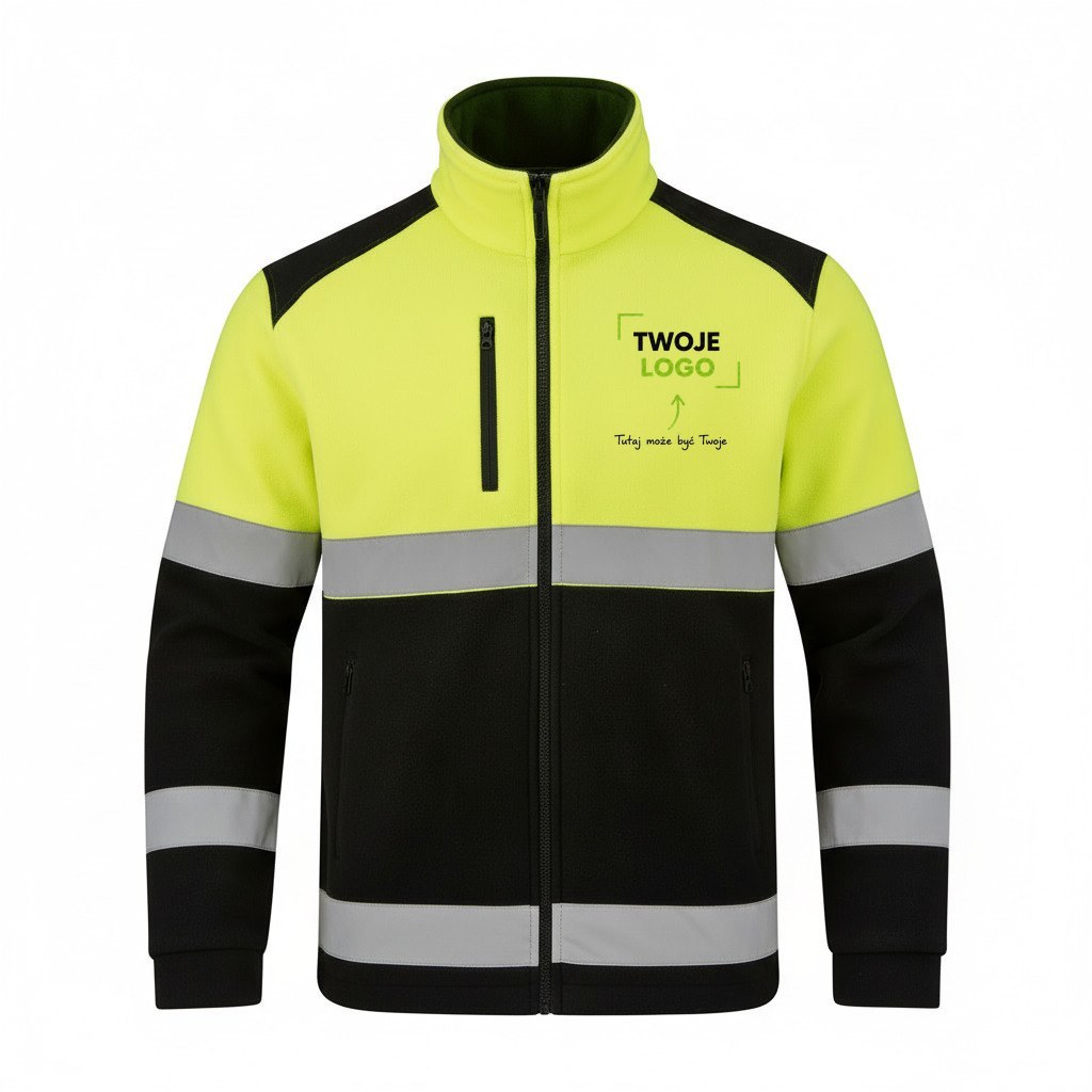 Polar męski z haftem logo — poliester 360 g · JHK MOONTEX 450 HV NEOSTAR