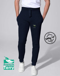 SW PANTS CUFF FRENCH TERRY 240 — granatowy