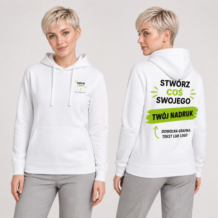 Bluza męska z własnym nadrukiem — bawełna z poliestrem 265 g · JHK JT SWKNG