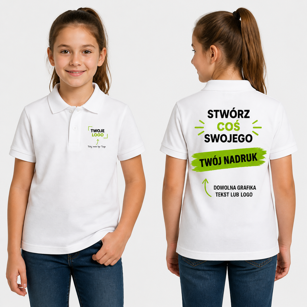 Koszulka polo dziecięca z własnym nadrukiem — bawełna 210 g · JHK PKID 210