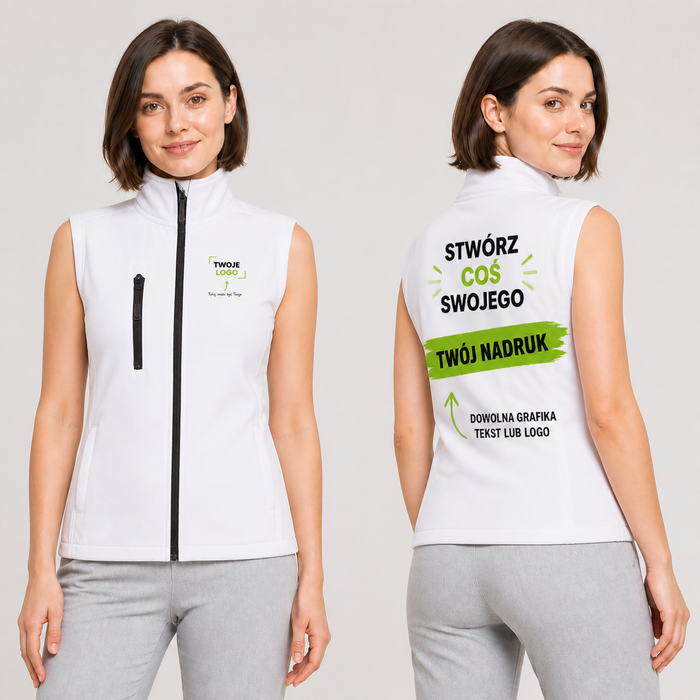 Kamizelka z własnym nadrukiem — poliester 300 g · JHK SOFT VEST
