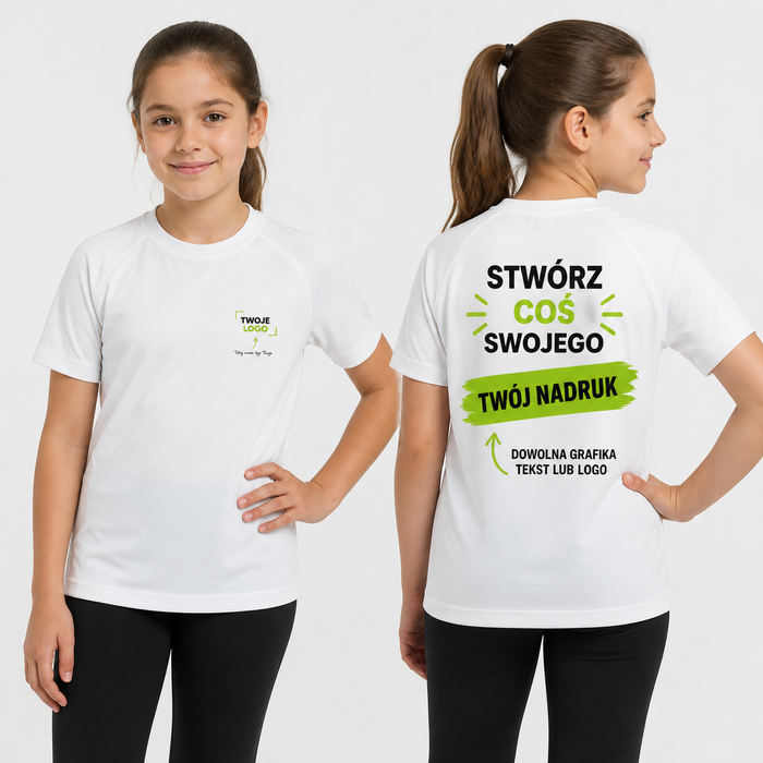 Koszulka dziecięca z własnym nadrukiem — poliester 130 g · JHK SPORT KID