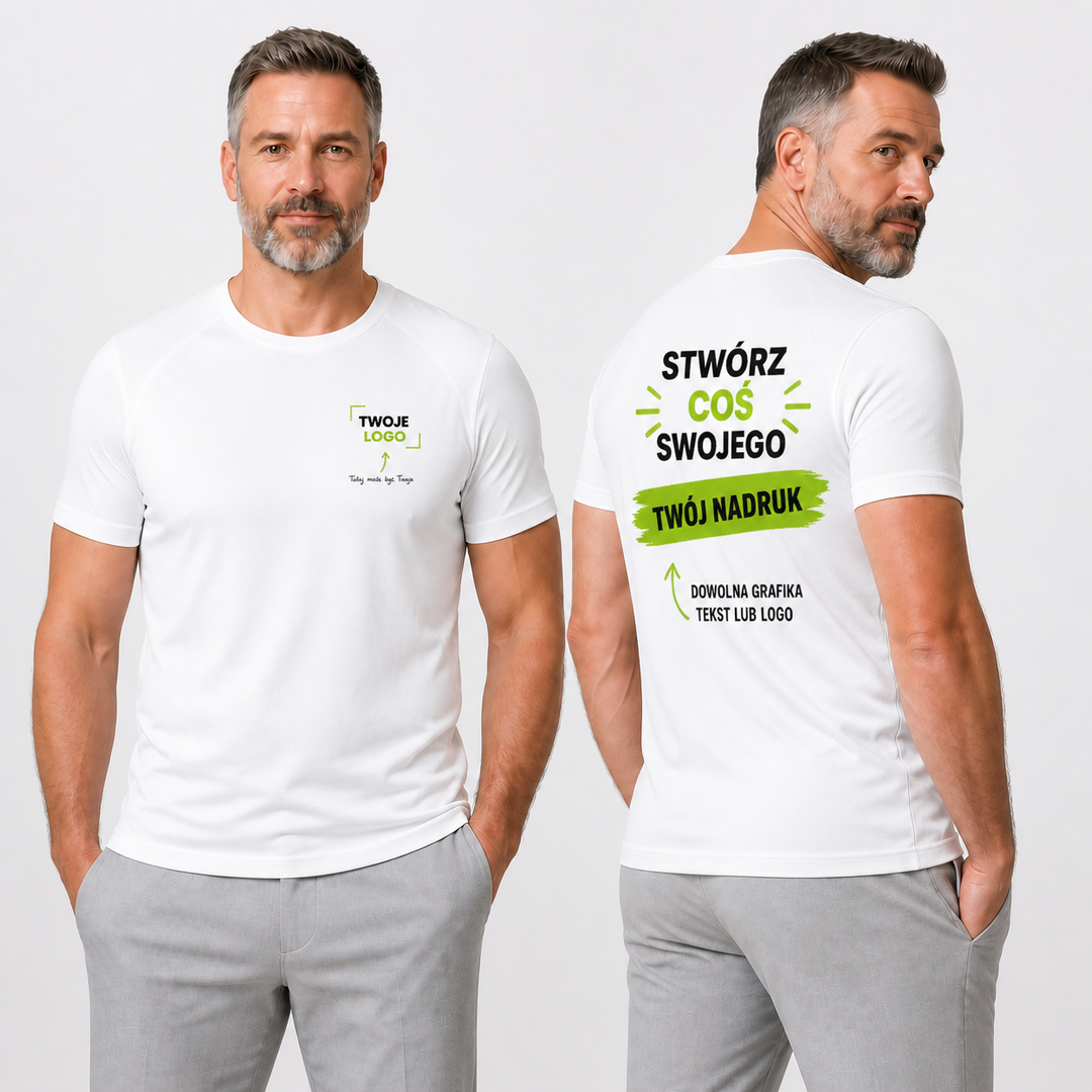 Koszulka męska z własnym nadrukiem — poliester 130 g · JHK SPORT MAN