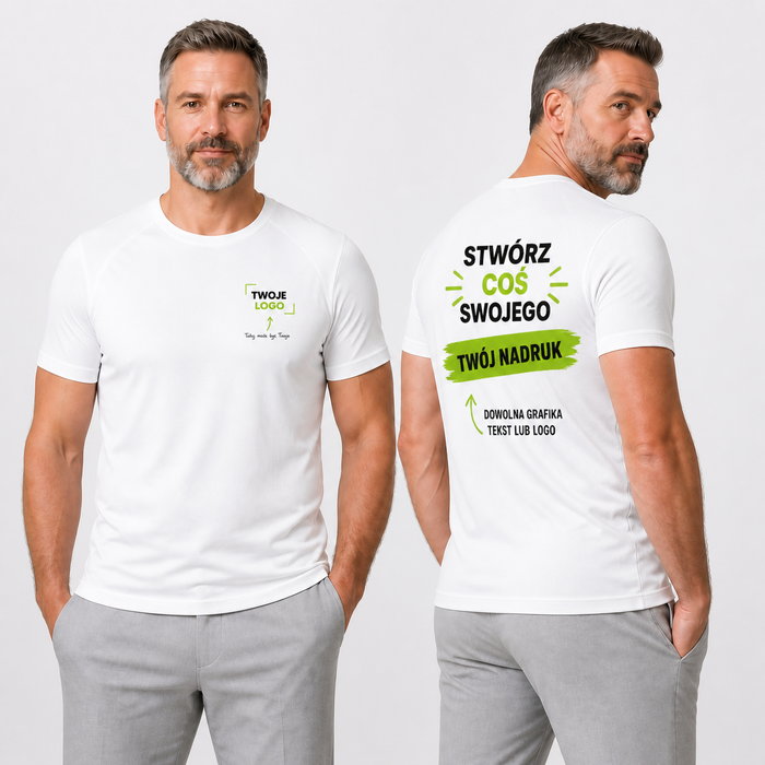 Koszulka męska z własnym nadrukiem — poliester 130 g · JHK SPORT MAN
