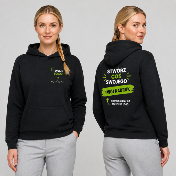 Bluza z własnym nadrukiem — bawełna z poliestrem 320 g · JHK SWKNG OVER