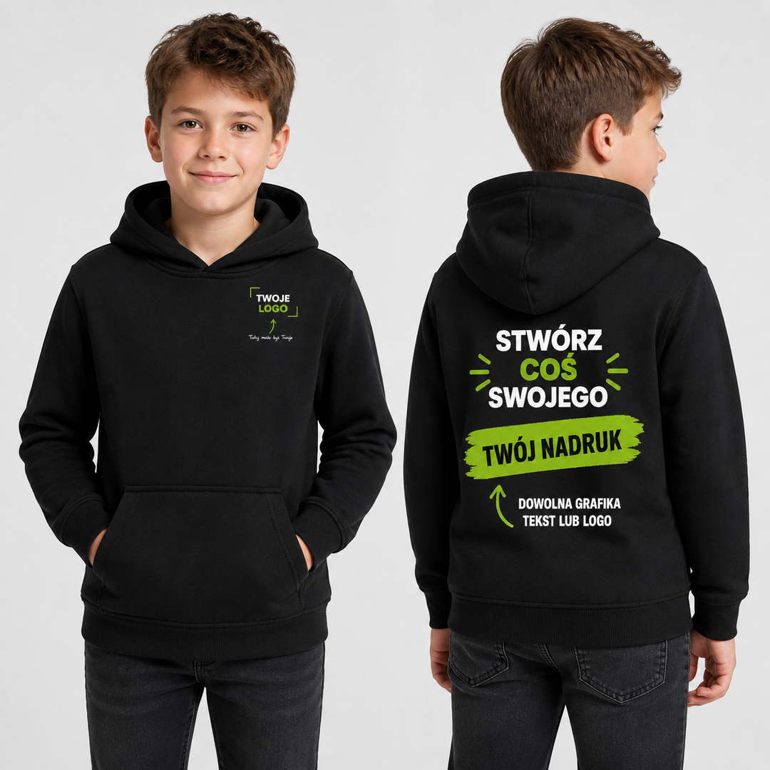 Bluza dziecięca z własnym nadrukiem — bawełna z poliestrem 290 g · JHK SWRK KNG