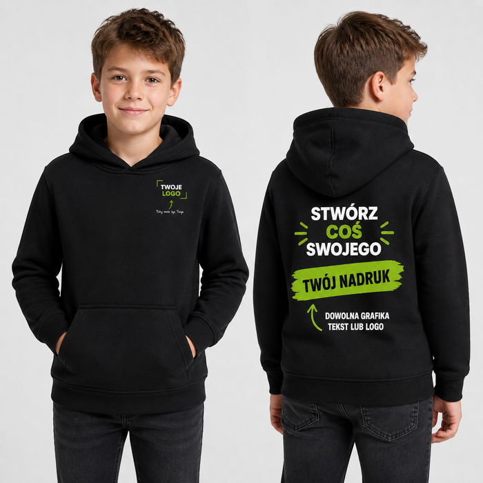 Bluza dziecięca z własnym nadrukiem — bawełna z poliestrem 290 g · JHK SWRK KNG
