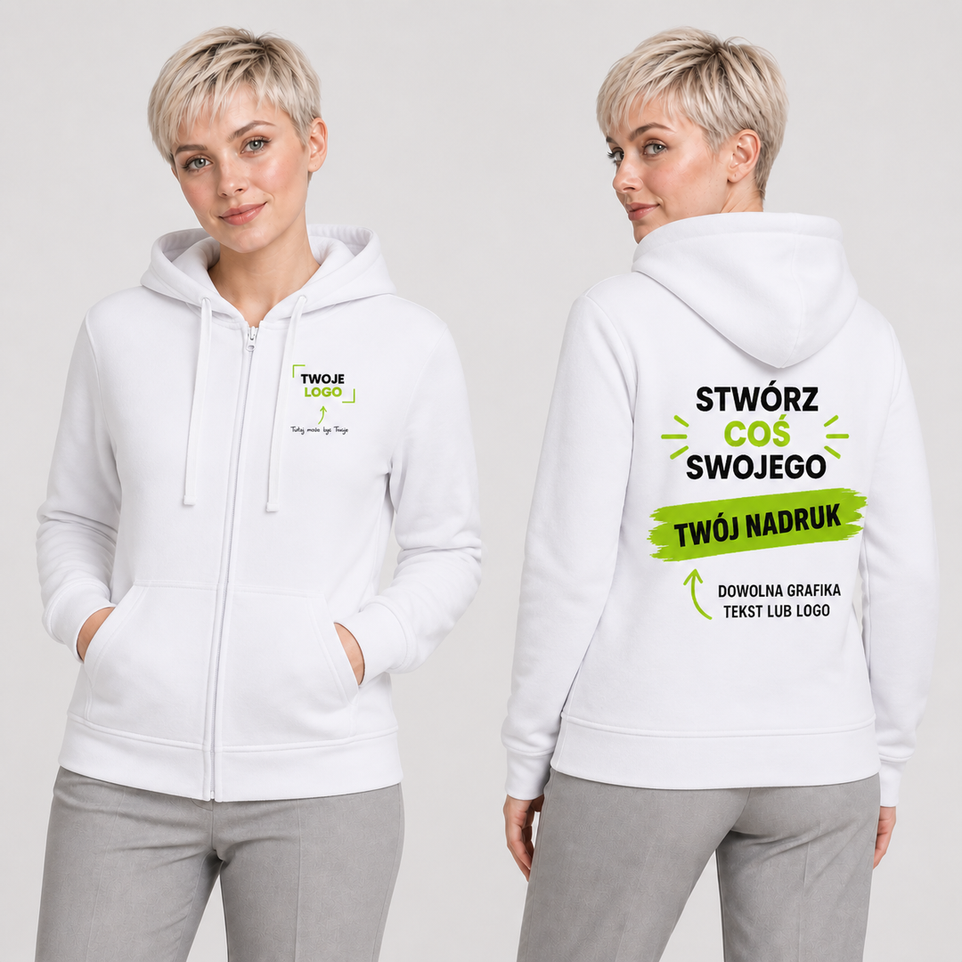 Bluza męska z własnym nadrukiem — bawełna z poliestrem 290 g · JHK SWUA HOOD