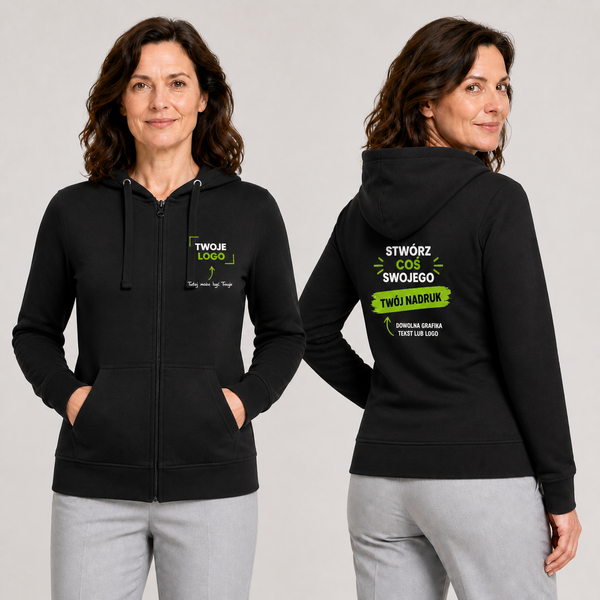 Bluza damska z własnym nadrukiem — bawełna z poliestrem 240 g · JHK SWUL HOOD 240