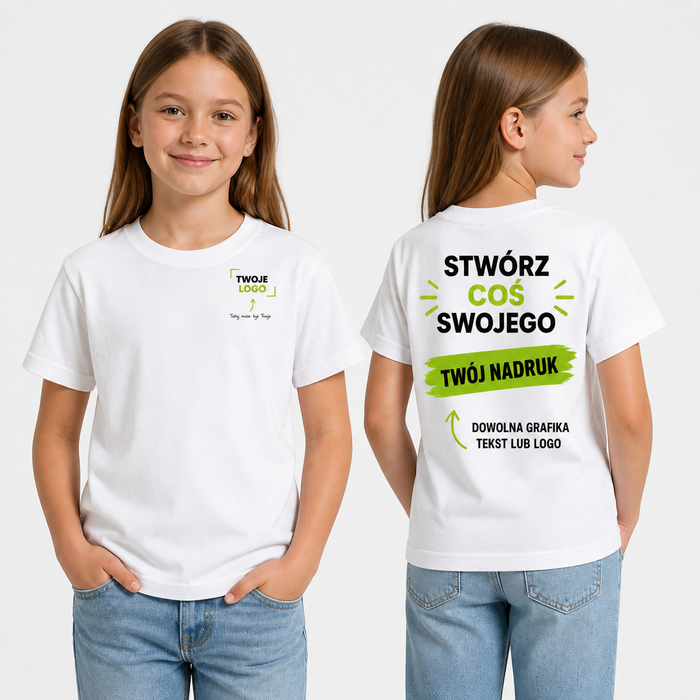 Koszulka dziecięca z własnym nadrukiem — bawełna 155 g · JHK TSRB 150