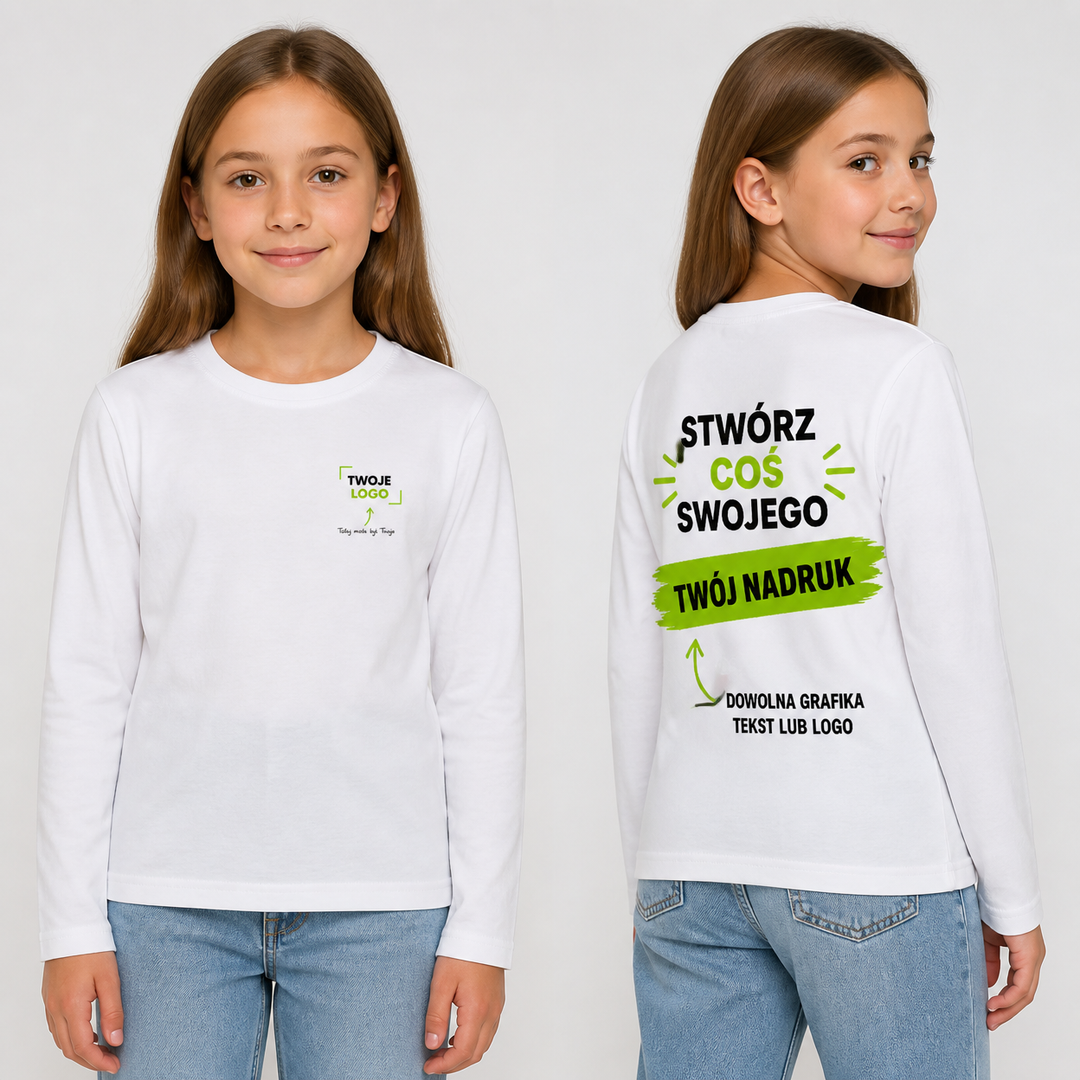 Koszulka dziecięca z własnym nadrukiem — bawełna 160 g · JHK TSRK 150 LS
