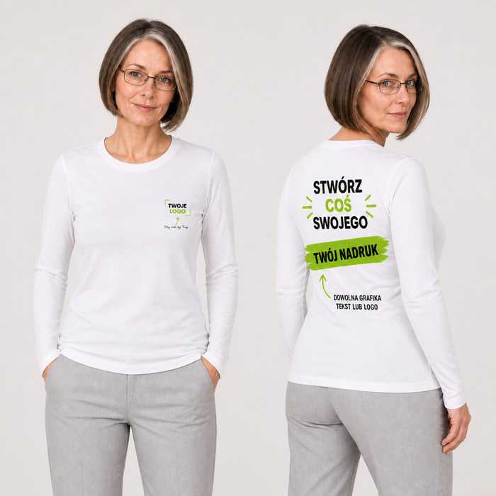 Koszulka damska z własnym nadrukiem — bawełna 145 g · JHK TSRL CMF LS