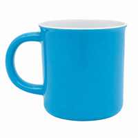 Kubek ceramiczny szeroki 330 ml — niebieski