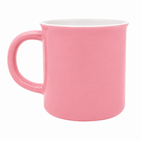 Kubek ceramiczny szeroki 330 ml — różowy