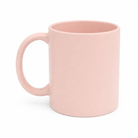 Kubek matowy z nadrukiem 330 ml — pudrowy róż