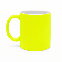 Kubek neonowy z nadrukiem 330 ml — żółty