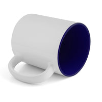 Kubek z kolorowym wnętrzem 330 ml — granatowy