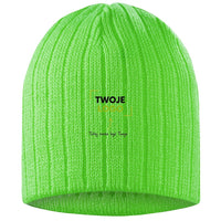 CZZIM BEANIE — limonkowy fluo