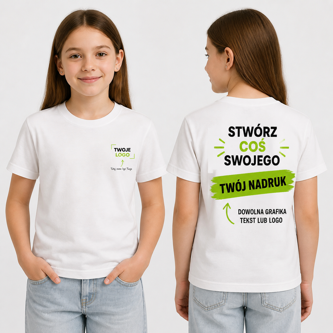 Koszulka dziecięca z własnym nadrukiem — bawełna 160 g · MALFINI Basic