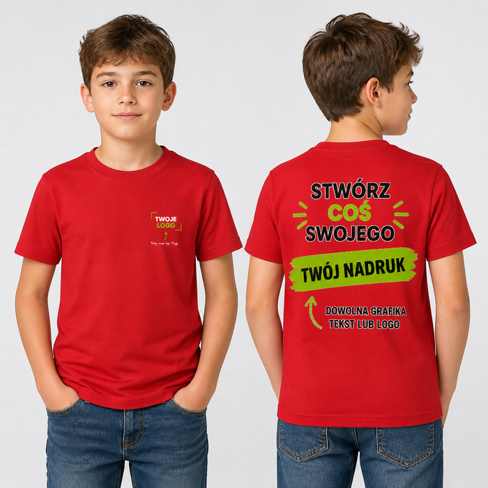 Koszulka dziecięca z własnym nadrukiem — bawełna 160 g · MALFINI Basic Free