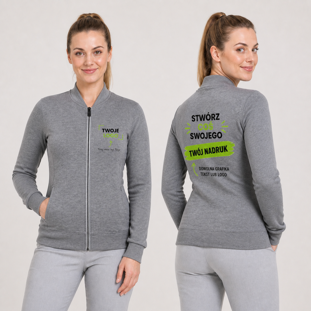 Bluza damska z własnym nadrukiem — bawełna 320 g · MALFINI Premium Bomber