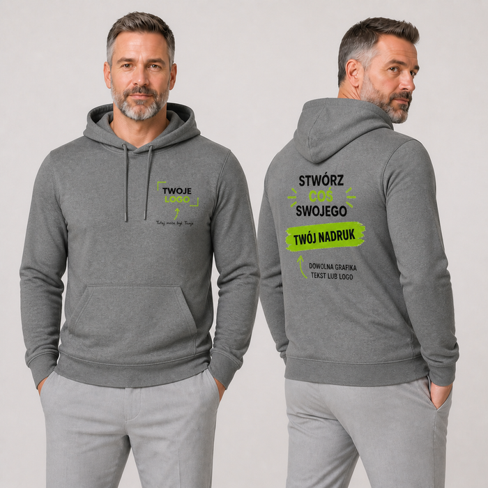 Bluza z własnym nadrukiem — bawełna z poliestrem 280 g · MALFINI Cloud
