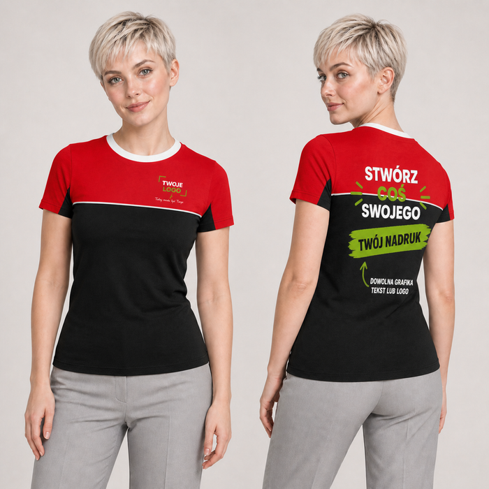 Koszulka z własnym nadrukiem — bawełna 200 g · RIMECK Colormix