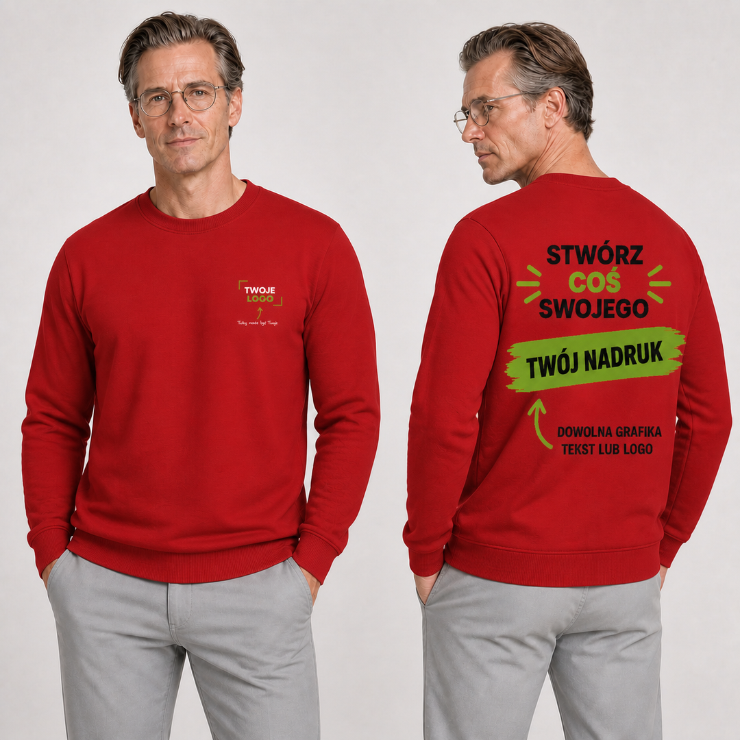 Bluza dziecięca z własnym nadrukiem — bawełna z poliestrem 280 g · MALFINI Crew