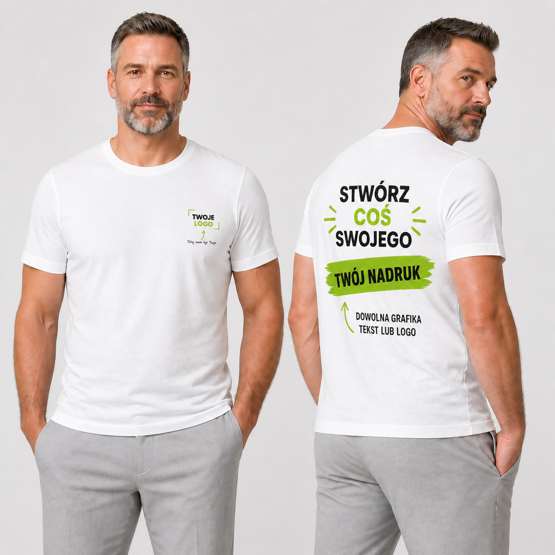 Koszulka męska z własnym nadrukiem — bawełna 190 g · MALFINI Edge