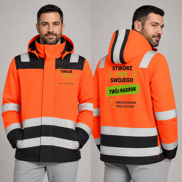 Kurtka robocza z własnym nadrukiem — poliester 200 g · Tricorp Midi Parka High Vis Bicolor