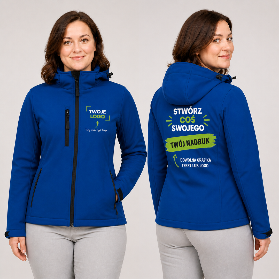 Kurtka softshell damska z własnym nadrukiem — poliester 300 g · MALFINI Performance